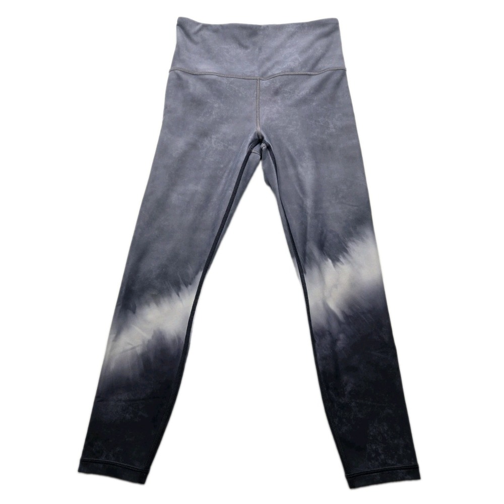 Athleta Elation Tie Dye 7/8 Leggings Womens S Gray Navy High Rise Yoga